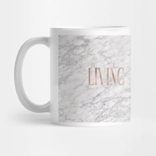 Living - rose gold marble Mug